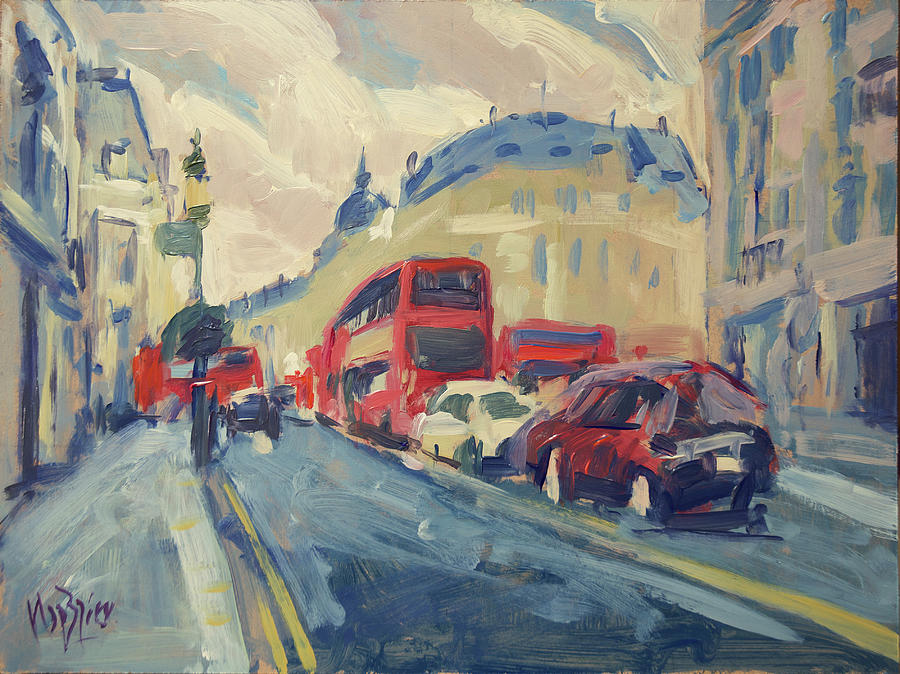 Oxford Street Painting by Nop Briex