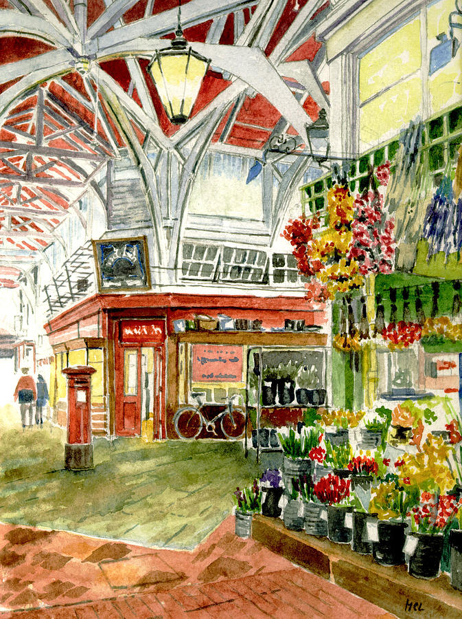 Apple Painting - Oxfords Covered Market by Mike Lester
