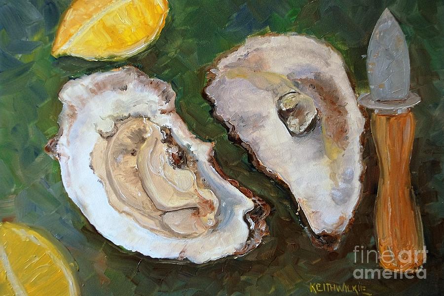 Oyster Painting by Keith Wilkie