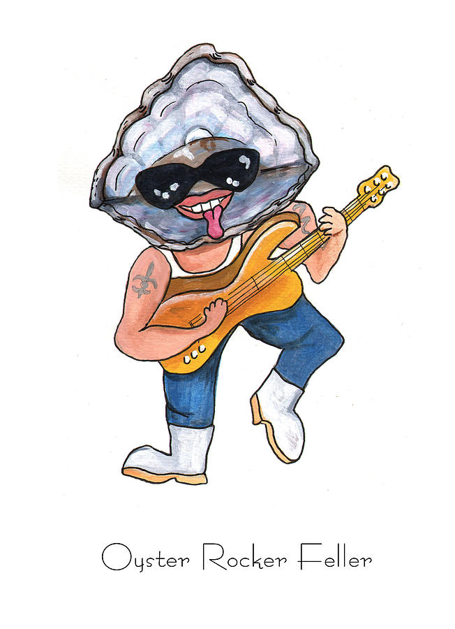 Oyster Rocker Feller Painting by Elaine Hodges