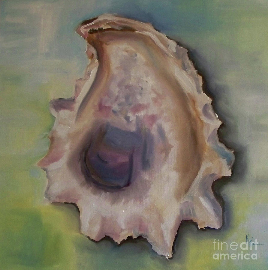 Shell Painting - Oyster Shell by Kristine Kainer