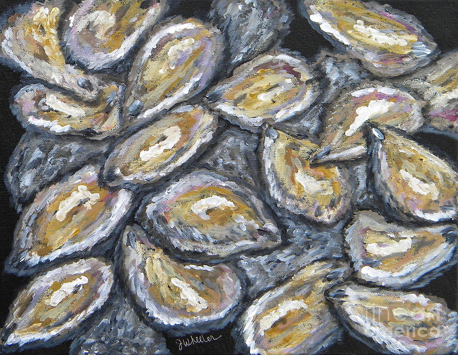 Oyster Stack Painting by JoAnn Wheeler