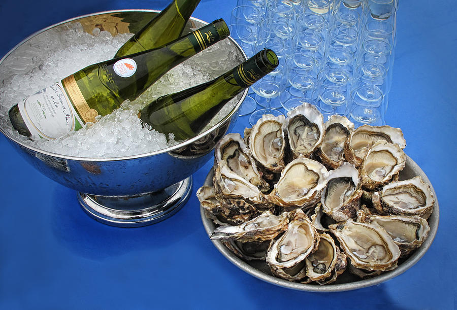 Oysters and Muscadet Photograph by Dave Mills