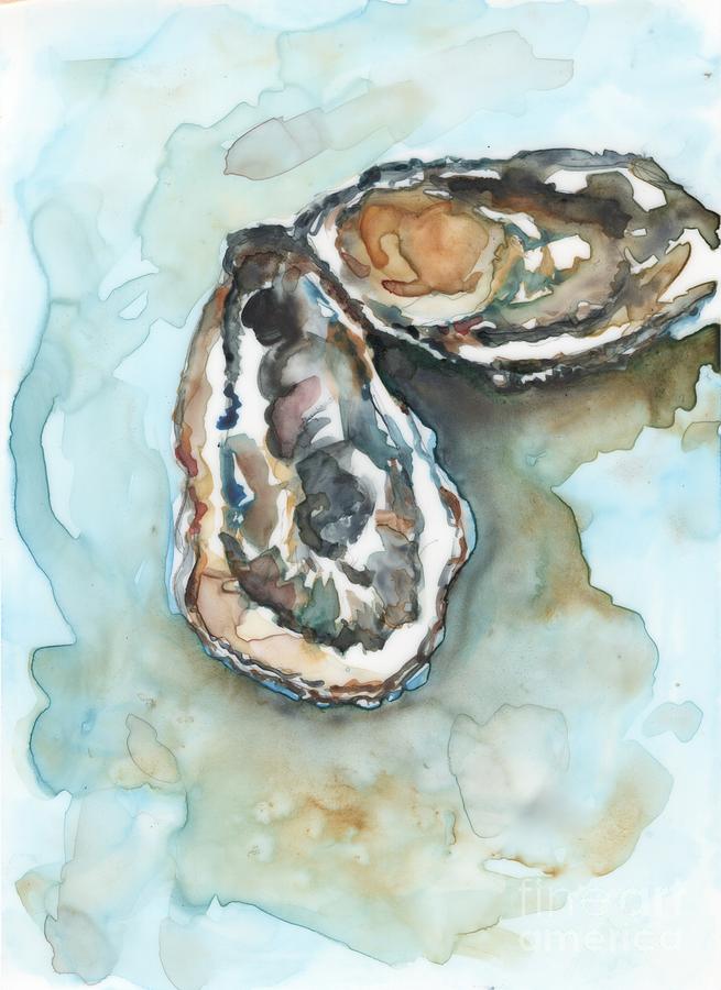 Oysters for Sandra Painting by Bev Veals