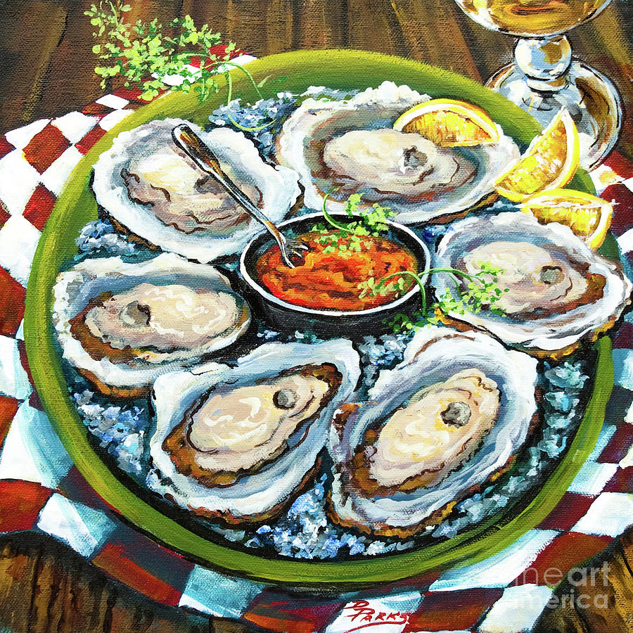 Oysters Painting - Oysters on the Half Shell by Dianne Parks