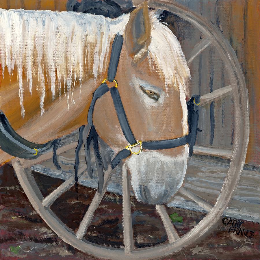 Horse Painting - Ozark Castle Horse by Cathy France