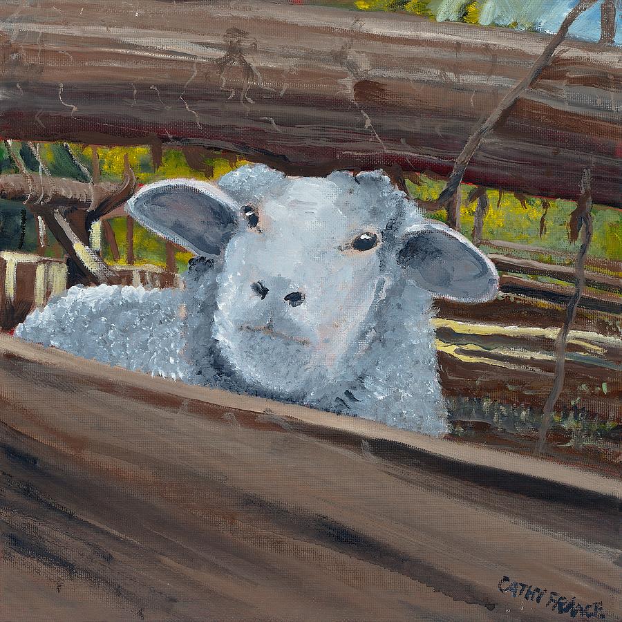 Animal Painting - Ozark Castle Sheep by Cathy France