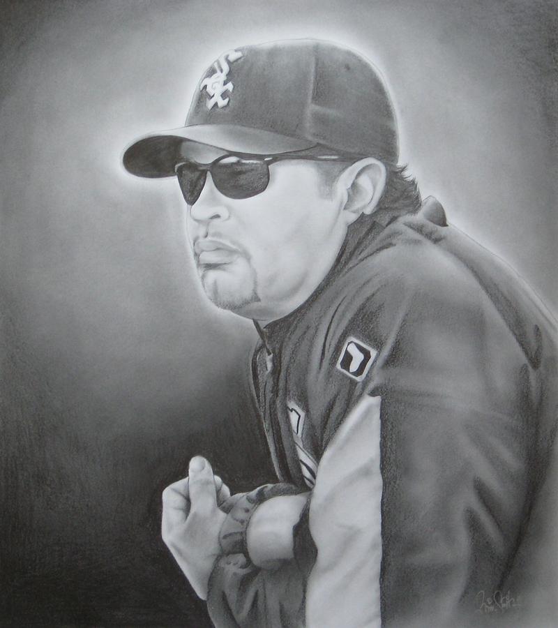 Chicago Drawing - Ozzie Guillen by Brian Schuster