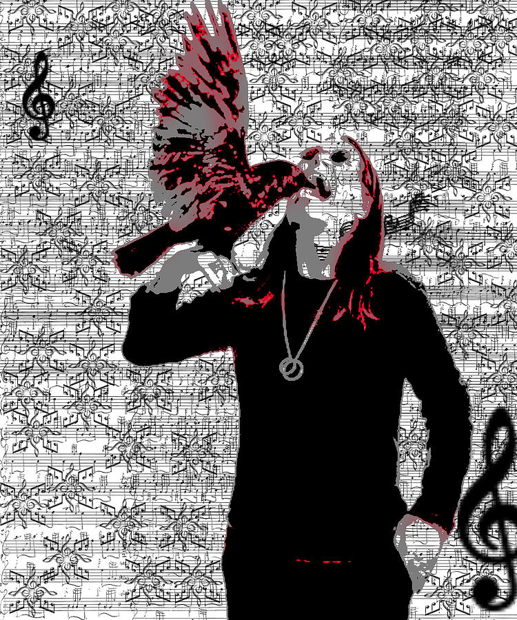 Ozzy Osbourne Digital Art - Ozzy by Brad Scott