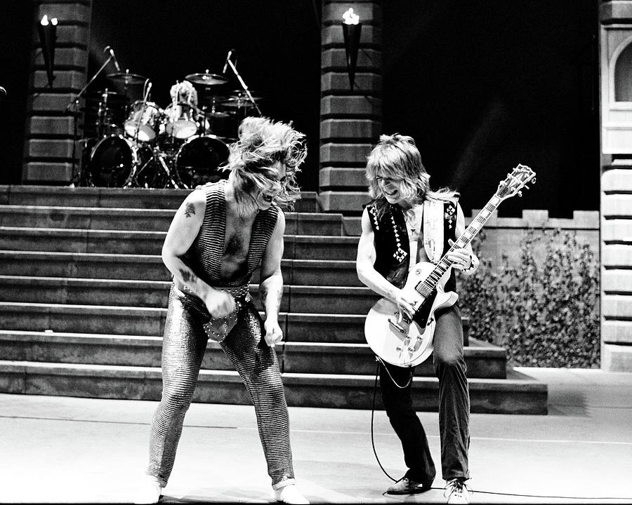Ozzy Osbourne and Randy Rhoads 1981 Photograph by Chris Walter