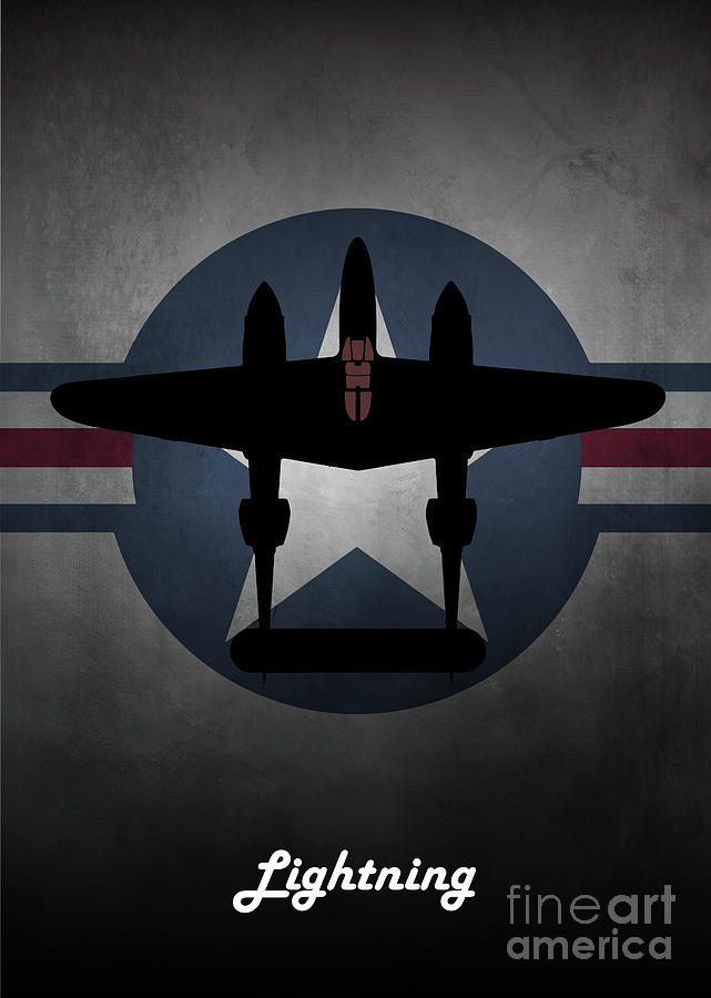 P-38 Lightning USAF Digital Art by Airpower Art