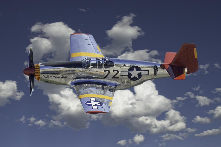 P-51 B Mustang Macon Belle Photograph by Alan Toepfer
