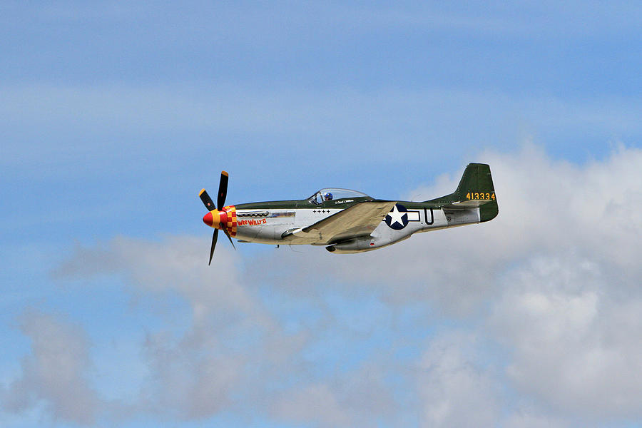 P-51 in the Clouds Photograph by Shoal Hollingsworth