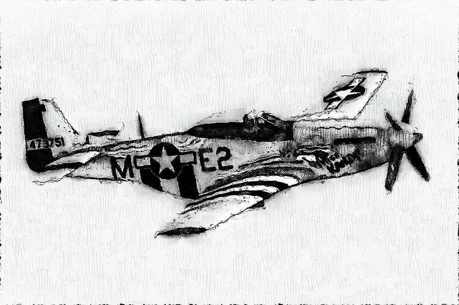 P-51 Mustang - 10 Digital Art by AM FineArtPrints