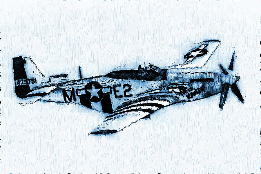 P-51 Mustang - 11 Digital Art by AM FineArtPrints