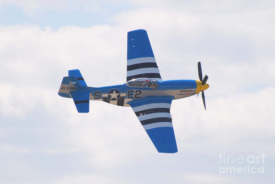 Airplane Photograph - P-51 Mustang American Rose by Larry Keahey