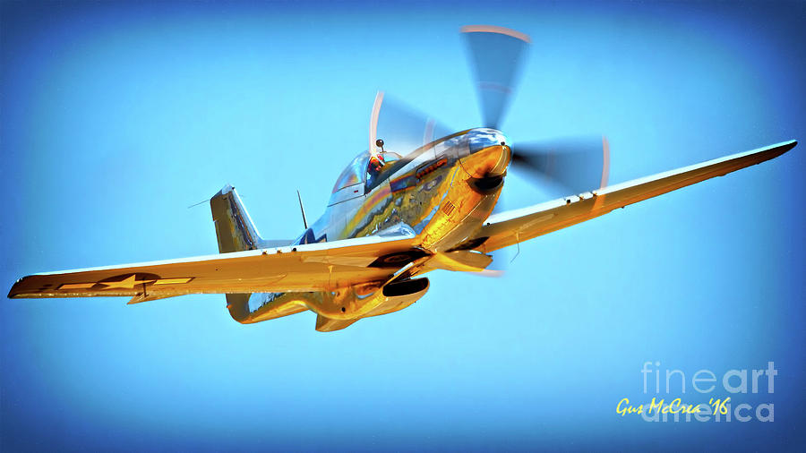 P-51 Mustang Gold Photograph by Gus McCrea