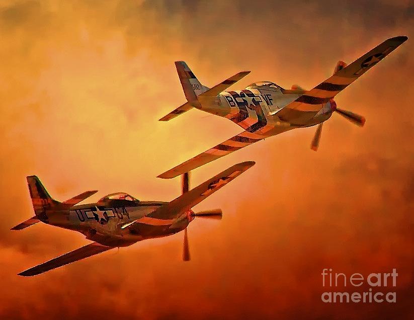 P-51 Mustangs On My Wing All the way Home Photograph by Gus McCrea