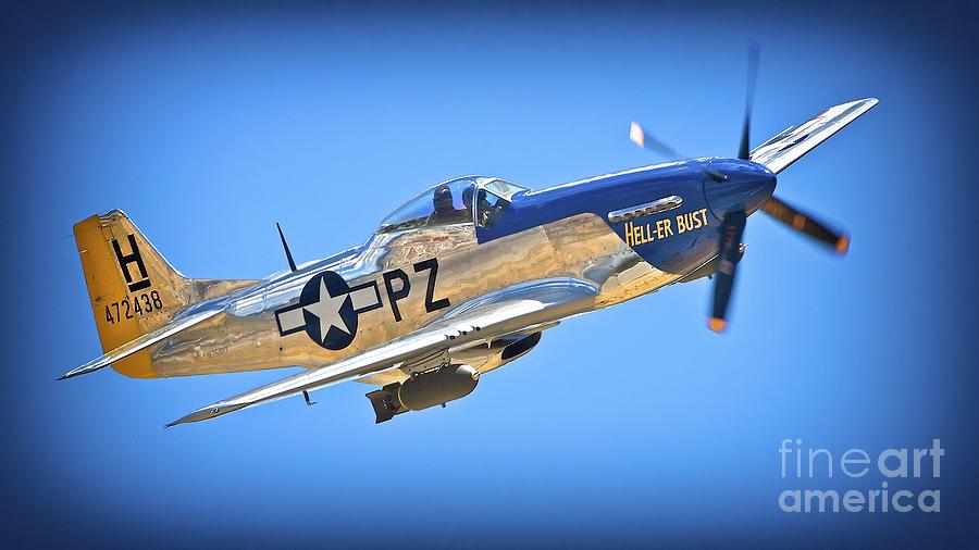 P-51D Mustang Hell-Er Bust Photograph by Gus McCrea