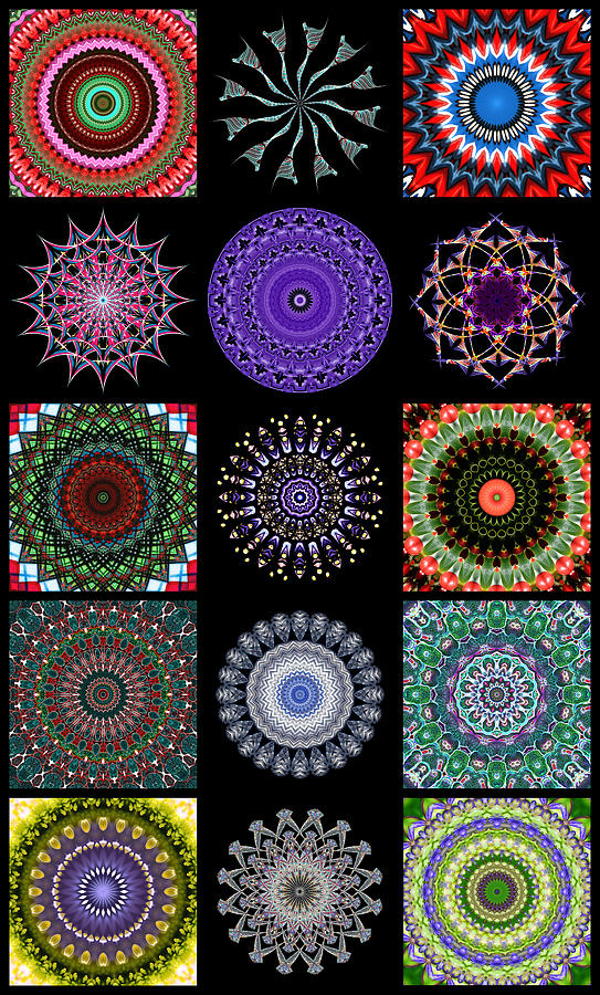 Kaleidoscope Patchwork 2 Digital Art by Wendy Wilton