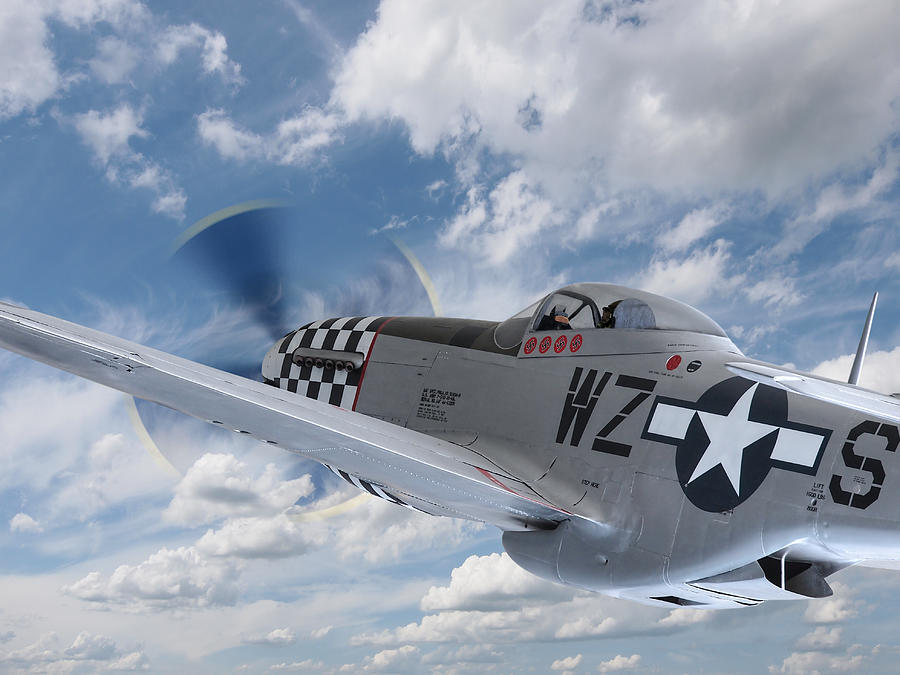 P51 In The Clouds Photograph by Gill Billington