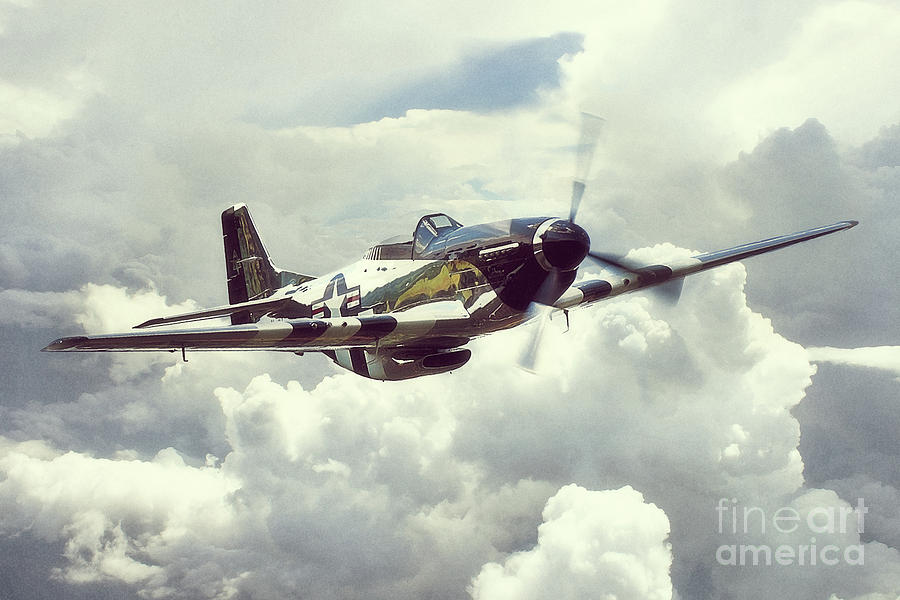 P51 Mustang - Quick Silver Digital Art by Airpower Art