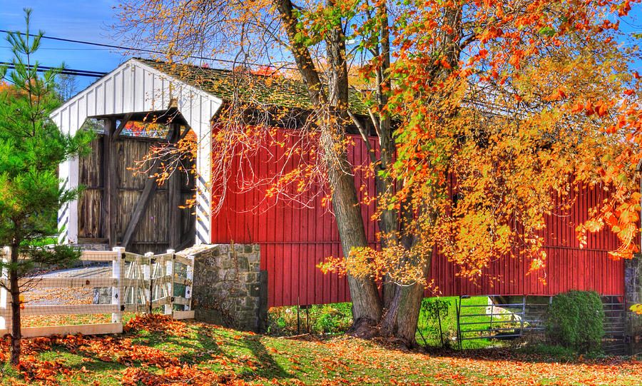 PA Country Roads Willow Hill Covered Bridge Over Miller's Run No. 10