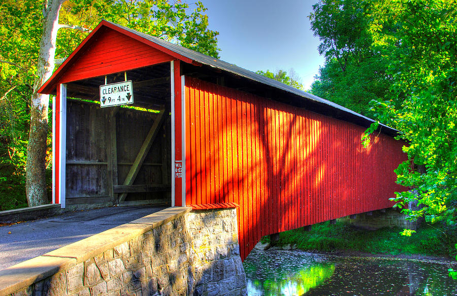 PA Country Roads - Witherspoon Covered Bridge Over Licking Creek No. 4B - Franklin County Photograph by Michael Mazaika