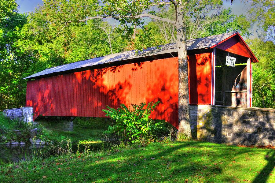PA Country Roads - Witherspoon Covered Bridge Over Licking Creek No. 6 - Franklin County Photograph by Michael Mazaika