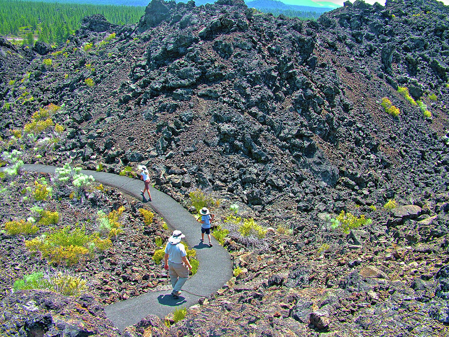 Pa hoe hoe Lava, Trail of the Molten Land in Newberry National Volcanic Monument, Oregon Photograph by Ruth Hager