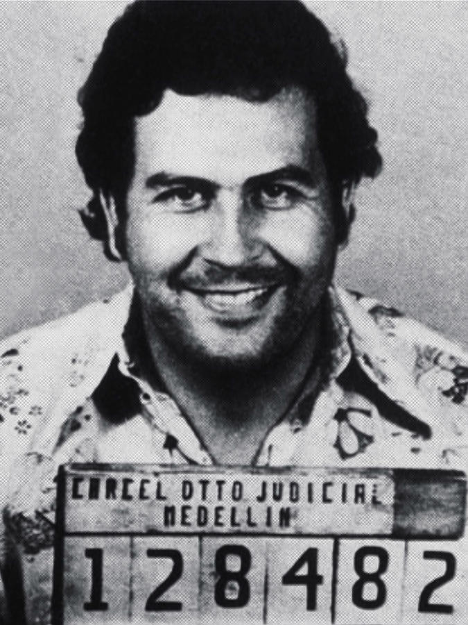 Pablo Escobar Mug Shot 1991 Vertical Photograph by Tony Rubino