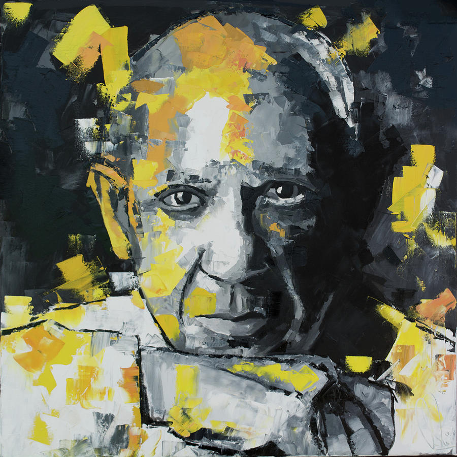 Pablo Picasso Portrait Painting by Richard Day