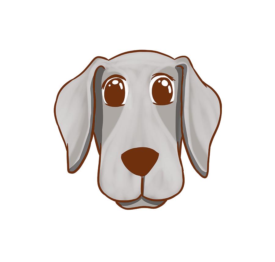 Pablo The Weimaraner Drawing by GoodBoyyy