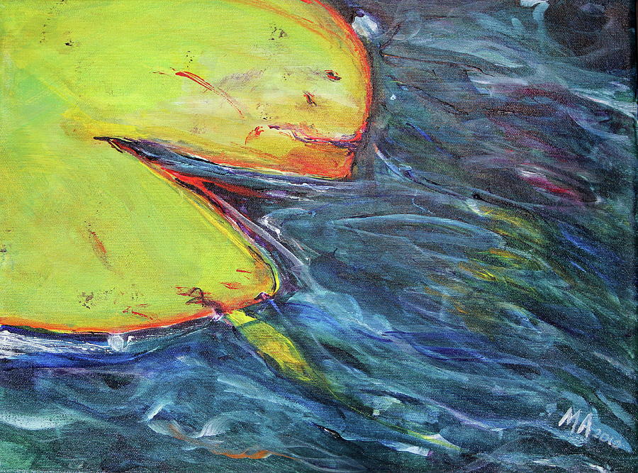 Pac-Man Pond Painting by Madeleine Arnett