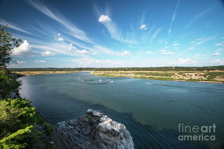 Tree Photograph - Pace Bend Park offers boating enthusiast miles of shoreline and breathtaking views of Lake Travis by Dan Herron