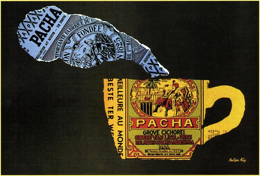 Pacha Grove Cichorei - Chicory, Coffee - Brussels, Belgium - Vintage Advertising Poster Mixed Media by Studio Grafiikka