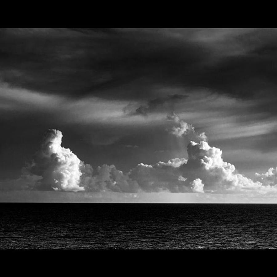 Blackandwhite Photograph - Pacific Clouds. Digital Photo Taken by Alex Snay