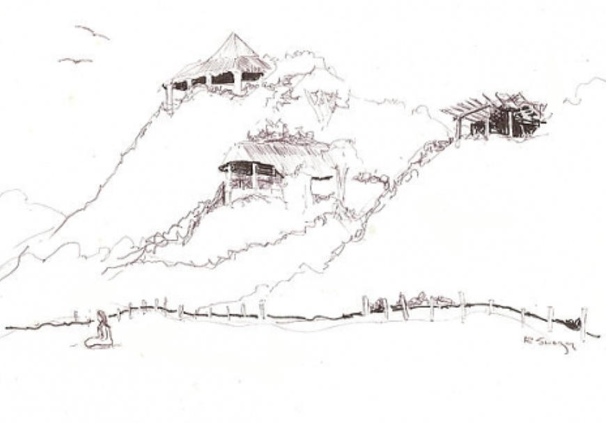Pacific Coast Southern Mexico Drawing by Roger Swezey