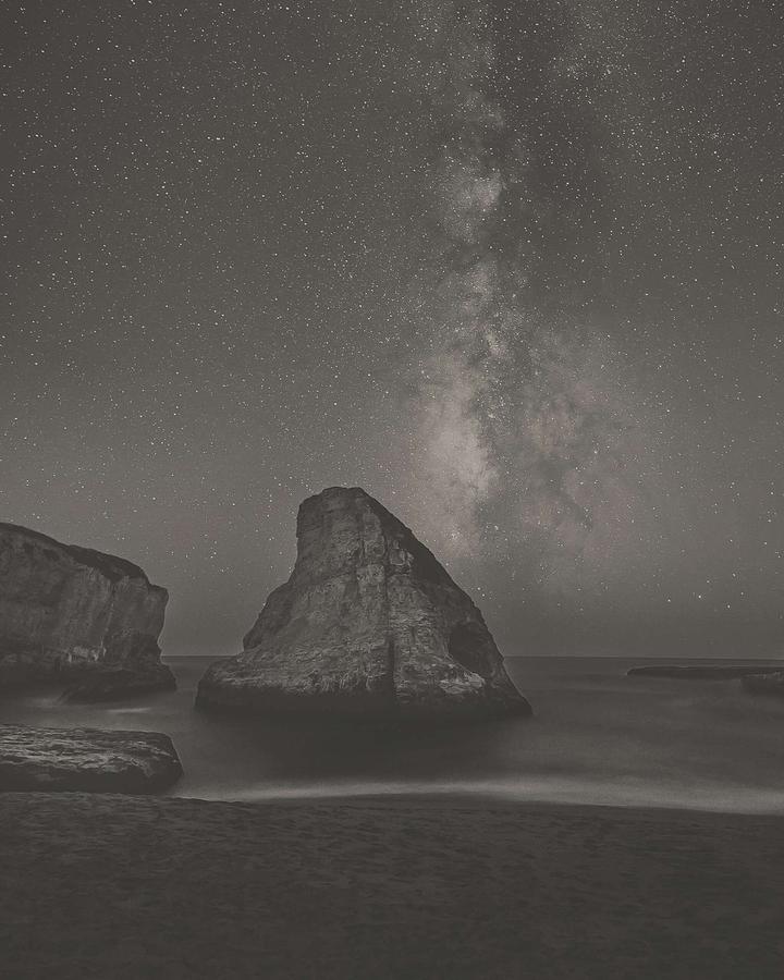 Pacific Coastal Milkyway Painting by Celestial Images
