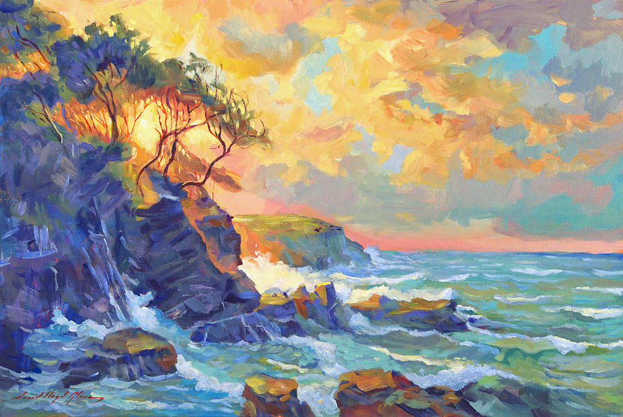 Pacific Dawn Painting by David Lloyd Glover