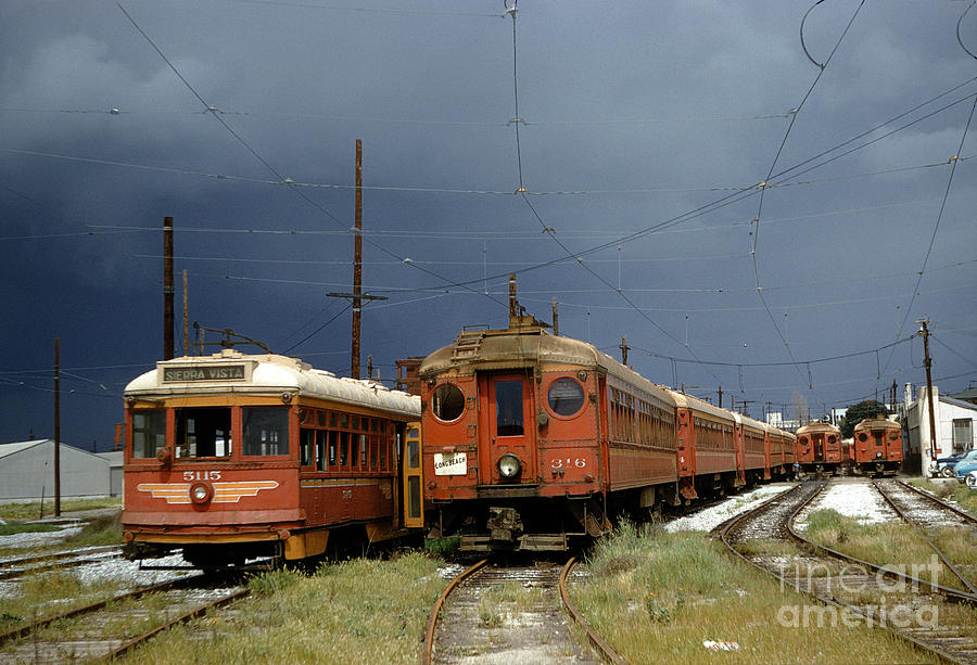 Pacific Electric Trolley, 5115, 316, Long Beach, California Photograph by Photovault Archives
