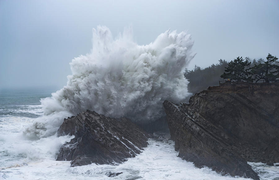 Pacific Fury Photograph by Steven Clark