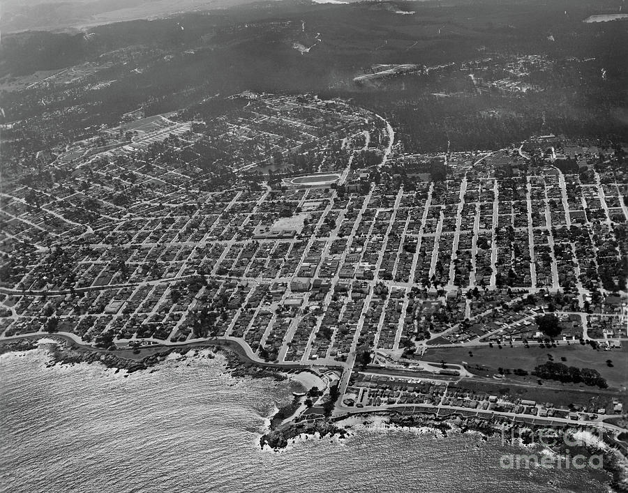 1952 Photograph - Pacific Grove and Lovers Point from above the Monterey bay	 03/2 by Monterey County Historical Society