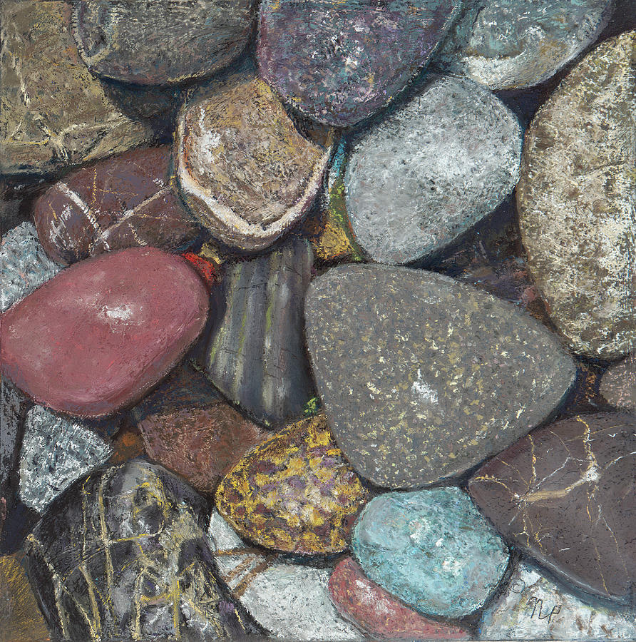 Pacific NW Beach Rocks Painting by Nick Payne