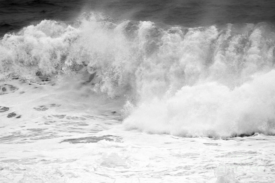 Pacific Ocean Breakers Black And White Photograph by Adam Jewell