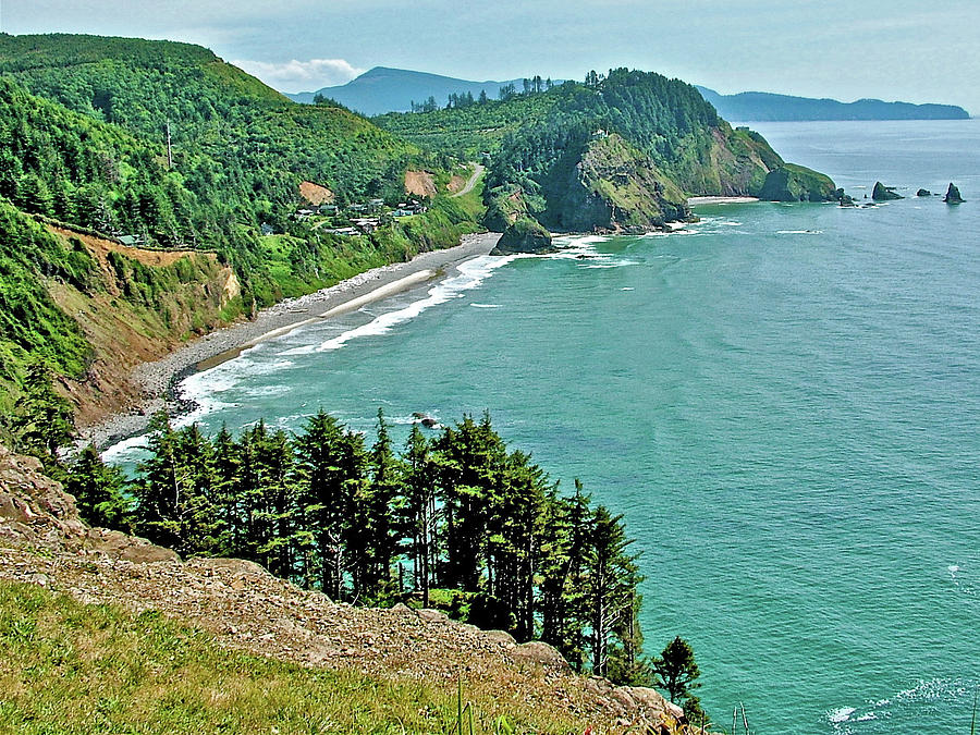 Pacific Ocean from Cape Meares in Cape Meares State Park, Oregon Photograph by Ruth Hager