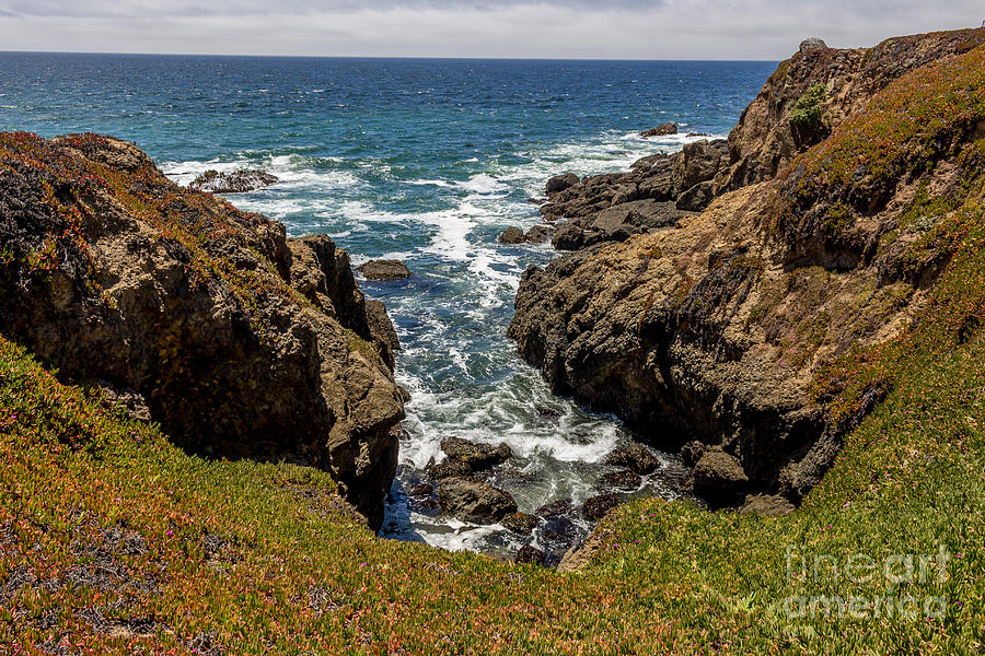 Pacific Ocean Shoreline Bluffs Photograph by DJ Laughlin - Fine Art America