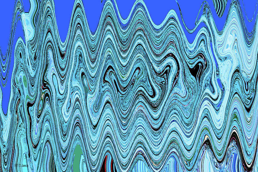 Pacific Ocean Wave Abstract Digital Art by Tom Janca