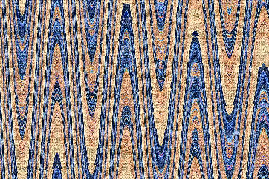 Pacific Ocean Waves Abstract Digital Art by Tom Janca