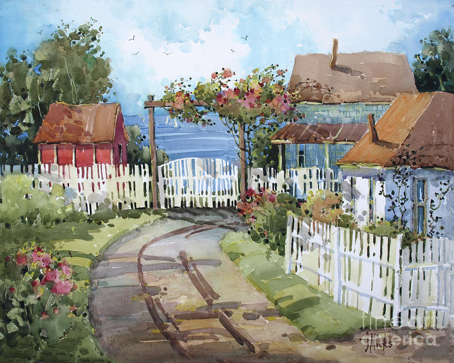 Cottage Painting - Pacific Out Back by Joyce Hicks